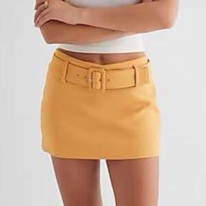 Express High Waisted Belted Mini Skort